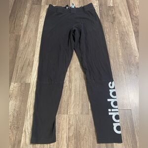Adidas Black Leggings with White Logo